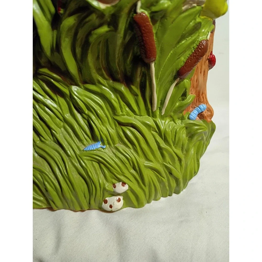 Vintage 2004 Shrek 2 Shrek and Donkey Swamp Tree Sculpted Candle Holder Dixie